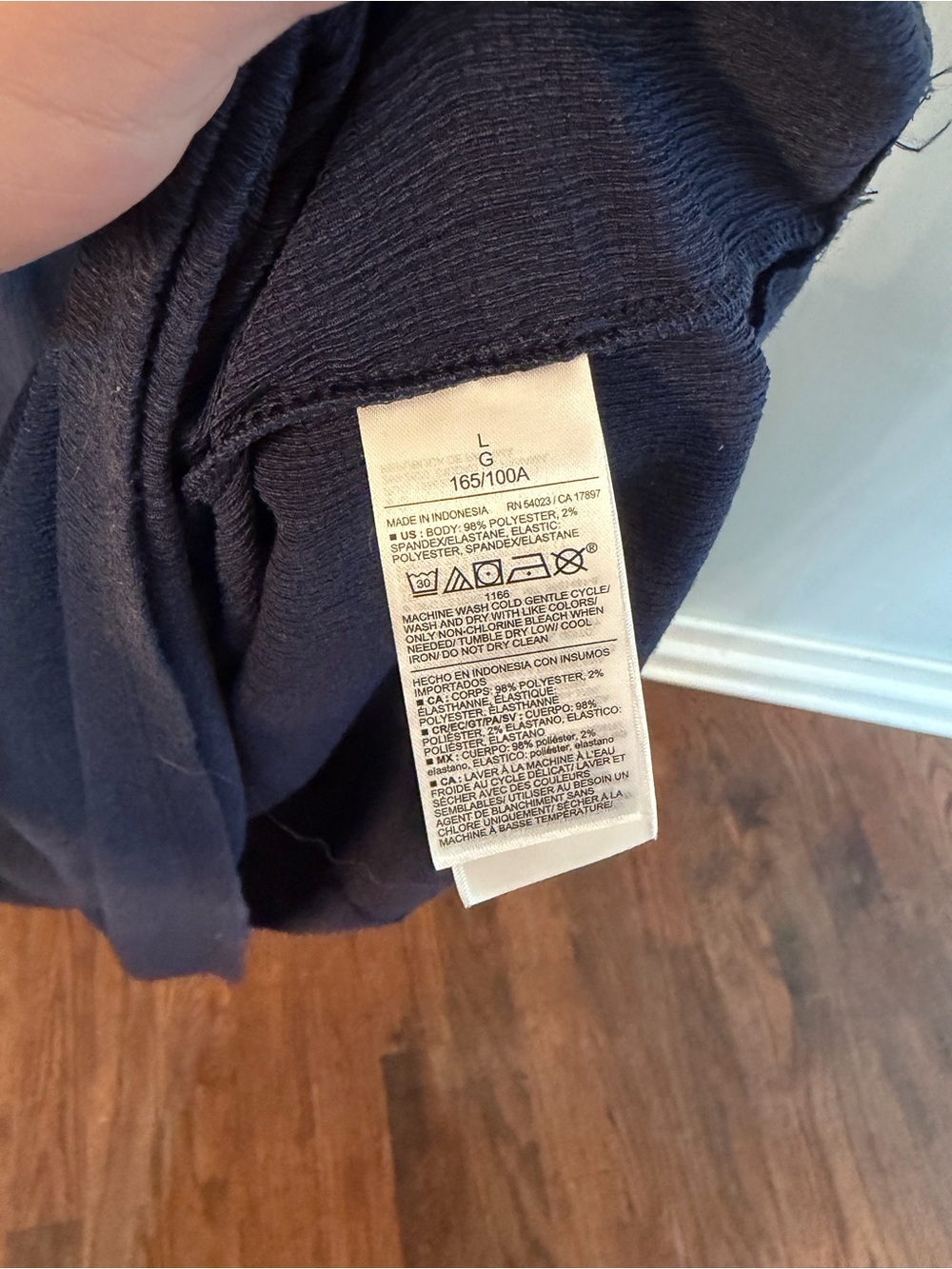 Women’s Navy Smocked Tank Dress* - size L - Picture 3 of 4